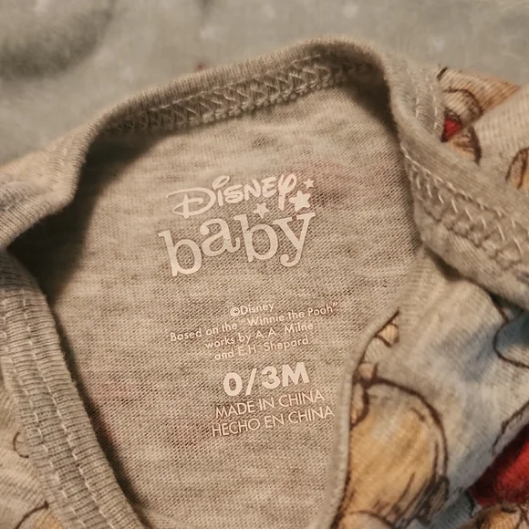 Disney Baby Gray and Cream Onesie - Picture 2 of 3
